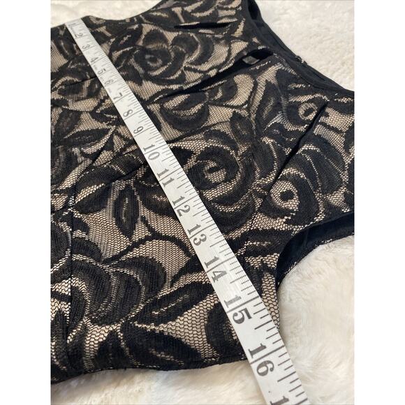 Black Lace Dress Sleeveless Sheath Cutout Cocktail Party Elegant‎ Women' s 4 - Picture 4 of 9